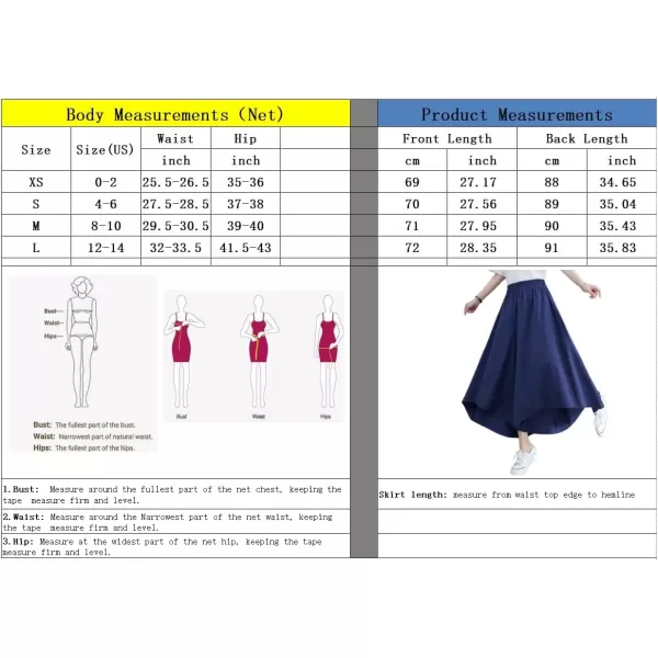 imagechouyatou Womens Flowy Baggy Wide Leg Capri Pants High Elastic Waist Irregular High Low Palazzo Pant CulottesBlue