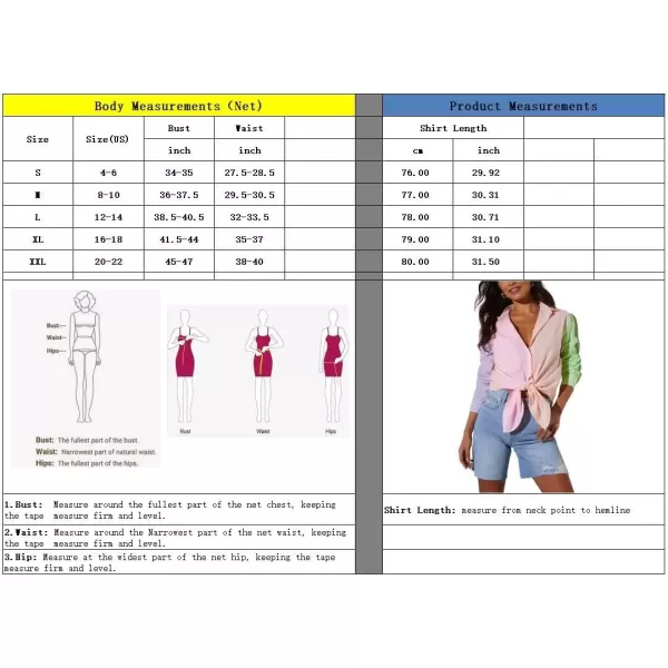 imagechouyatou Womens Spring Color Block Striped Button Down Dressy Casual Top Loose Fit Shirt BlousePink