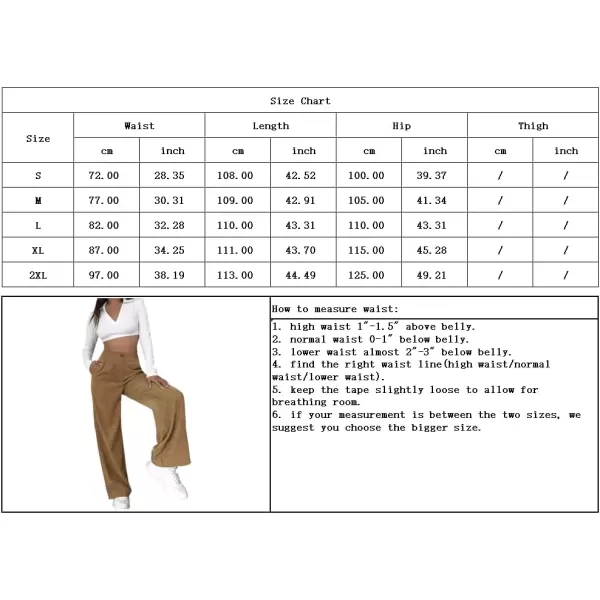 imagechouyatou Womens Straight Leg Vintage High Waisted Corduroy Pants Trousers with PocketsNavy Blue