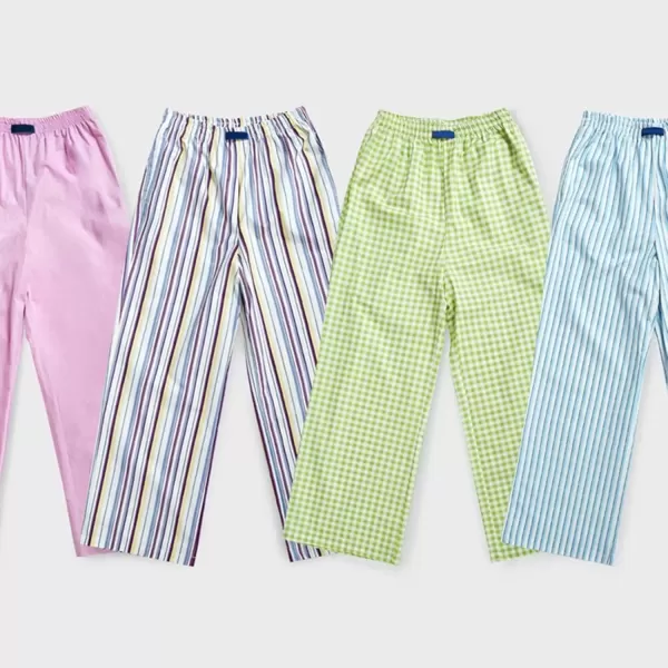 imagechouyatou Womens Wide Leg Striped Pants High Elastic Waisted Wide Leg Palazzo Pants with PocketsMulticolored Stripes