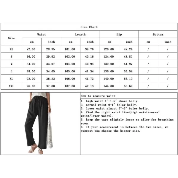 imagechouyatou Womens Drawstring Cotton Linen Pants Business Casual Straight Leg High Elastic Wasit Palazzo PantsKhaki