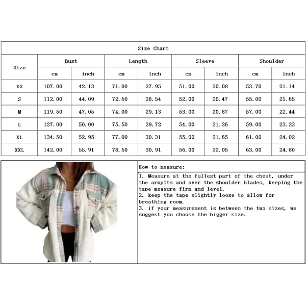imagechouyatou Womens Fuzzy Sherpa Fleece Spliced Leopard Print Plaid Shirt Jacket Shacket CoatGreen