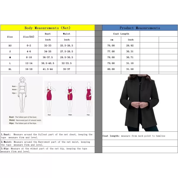imagechouyatou Womens Winter Stand Collar Wool Coat Slim Fit Single Breasted Wool Blend OvercoatDark Blue
