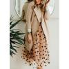 imagechouyatou Womens Fall Open Front Wool Coat Long Sleeve Shawl Collar Midi Long Winter Trench CoatApricot