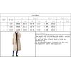 imagechouyatou Womens Fall Winter Notch Lapel Double Breasted Long Wool Pea Coat Overcoat with BeltApricot