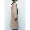 imagechouyatou Womens Winter Warm Notch Lapel Double Breasted Long Wool Coat OvercoatApricot