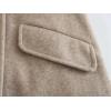 imagechouyatou Womens Winter Warm Notch Lapel Double Breasted Long Wool Coat OvercoatApricot
