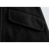 imagechouyatou Womens Winter Warm Notch Lapel Double Breasted Long Wool Coat OvercoatBlack