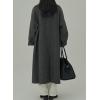 imagechouyatou Womens Winter Dressy Single Breasted Turn Down Collar Maxi Long Wool Coat Trench CoatGrey