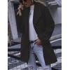 imagechouyatou Womens Winter Elegant Shawl Collar Wool Coat Formal Work Mid Long Wool Trench CoatBlack