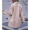 imagechouyatou Womens Winter Elegant Shawl Collar Wool Coat Formal Work Mid Long Wool Trench CoatLight Khaki