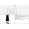 imagechouyatou Womens Elegant ALine Wool Skirt Pleated Swing High Waist Midi Long Wool Skater SkirtBlack