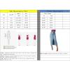 imagechouyatou Womens High Waisted Front Split Denim Skirt Business Casual ALine Jean Pencil SkirtDark Blue
