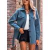 imagechouyatou Womens Single Breasted Belted Wool Coat Midi Long Trench Pea Coat Shacket JacketBlue