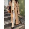 imagechouyatou Womens Winter Business Casual Wool Coat Double Breasted Mid Long Trench Coat OvercoatCamel
