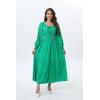 imageWomens 2024 Fall Casual Long Sleeve Square Neck Elastic High Waist Flowy Tiered Aline Maxi DressForest