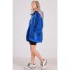 imagechouyatou Women Fall Fuzzy Pullover Fleece Jacket Sweatshirt Casual Floral Winter Sherpa Hoodie Jacket with PocketRoyal Blue