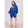 imagechouyatou Women Fall Fuzzy Pullover Fleece Jacket Sweatshirt Casual Floral Winter Sherpa Hoodie Jacket with PocketRoyal Blue