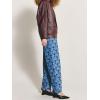 imagechouyatou Womens Button Down Faux Leather Jacket Notched Lapel PU Leather Coat with PocketsBrown
