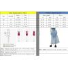 imagechouyatou Womens Distressed Elastic Waist Frayed Maxi Denim Skirt A Line Flared Pleated Long Jean SkirtBlue