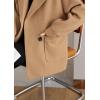 imagechouyatou Womens Fall Casual Waffle Knit Coat Notch Lapel Button Down Office Formal Blazer JacketCamel