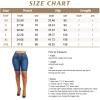 imagechouyatou Womens Summer Stretchy Fit Skinny Leg Butt Lift Bermuda Denim ShortsBlack