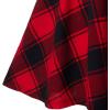 imagechouyatou Womens Versatile Lace Up High Waist ALine Plaid Mini Skater SkirtRed