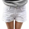 imagechouyatou Womens Perfectly Fit 5Pockets Ripped Denim Jean Shorts US 20 White