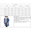 imagechouyatou Womens Winter Faux Fur Collar Sherpa Lined Long Denim Coat Trucker JacketBlue