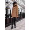 imagechouyatou Womens Winter Double Breasted Wool Pea Coat Classic Notch Lapel Office Wool Coat OvercoatCamel