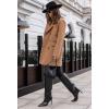 imagechouyatou Womens Winter Double Breasted Wool Pea Coat Classic Notch Lapel Office Wool Coat OvercoatCamel