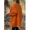 imagechouyatou Womens Winter Casual Shawl Collar Wool Coat Loose Open Front Trench Coat CardiganOrange