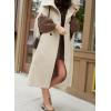 imagechouyatou Womens Winter Casual Wool Coat Poncho Double Breasted Stand Collar Wool Blend Cape Cloak CoatApricot