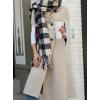 imagechouyatou Womens Winter Casual Wool Coat Poncho Double Breasted Stand Collar Wool Blend Cape Cloak CoatApricot