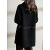 imagechouyatou Womens Winter Elegant Notch Lapel Wool Coat Double Breasted Wool Blend Trench Pea CoatBlack