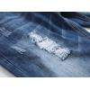 imagechouyatou Mens Classic Fit Stylish Distressed Straight Leg Ripped Denim Shorts