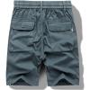imagechouyatou Mens Drawstring Waist Big Pocket Beach Flat Front Summer Chino Shorts