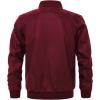 imagechouyatou Mens Essential Sports Zip Lightweight Pu Leather Varsity Bomber JacketWine