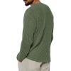 imagechouyatou Mens Essential VNeck Long Sleeve Knitted Pullover Sweater TopsArmy Green