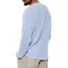 imagechouyatou Mens Essential VNeck Long Sleeve Knitted Pullover Sweater TopsLight Blue