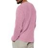 imagechouyatou Mens Essential VNeck Long Sleeve Knitted Pullover Sweater TopsPink