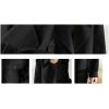 imagechouyatou Womens Fall Casual Cropped Wool Coat Open Front Loose Dressy Blazer Jacket Short Trench CoatBlack