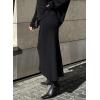 imagechouyatou Womens 2 Piece Knitted Sets Polo Collared Sweater Long Bodycon Skirt Two Piece Sweater Skirt Outfits