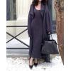 imagechouyatou Womens 2 Piece Outfits Open Front Maxi Cardigan Sweater and Cable Knit Bodycon Long Tank Dress Sets