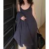 imagechouyatou Womens 2 Piece Outfits Open Front Maxi Cardigan Sweater and Cable Knit Bodycon Long Tank Dress Sets