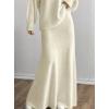 imagechouyatou Womens 2 Piece Sets Slouchy VNeck Pullover Tops Long Skirt Two Piece Sweater Skirt Outfits