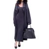 imagechouyatou Womens 2 Piece Outfits Open Front Maxi Cardigan Sweater and Cable Knit Bodycon Long Tank Dress Sets