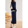 imagechouyatou Womens 2 Piece Outfits Crewneck Sweatshirt and ALine Skirt Sets Sweatsuit