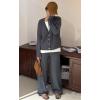 imagechouyatou Womens Fall 2 Piece Outfits Knit Pullover Sweater Sets Cardigan Wide Leg Pants Lounge Sets