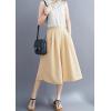 imagechouyatou Womens Summer Casual Chiffon Culottes Capri Pants High Waist Wide Leg Palazzo Pants Shorts